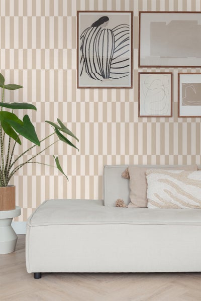 ESTAhome Tapete Streifen Beige - 50 x 900 cm - 131211