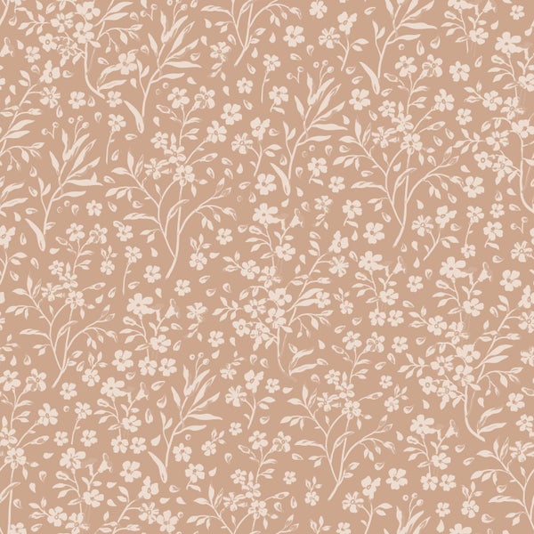 ESTAhome Tapete Blumen Terrakottarosa - 53 cm x 10.05 m - 139881