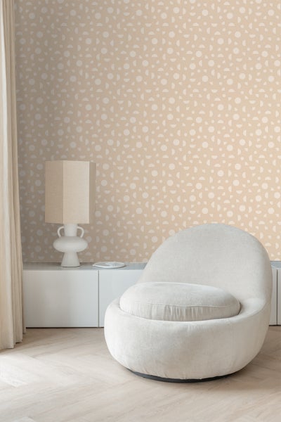 ESTAhome Tapete grafisches Motiv Beigebraun - 50 x 900 cm - 139750