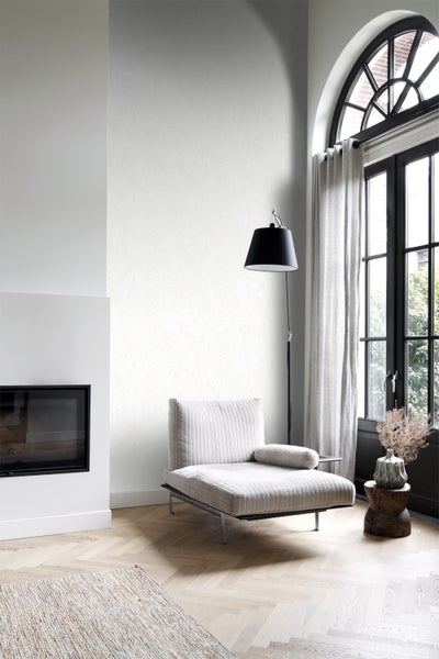 Origin Wallcoverings Tapete Palmenblätter Weiß - 53 cm x 10.05 m - 347741