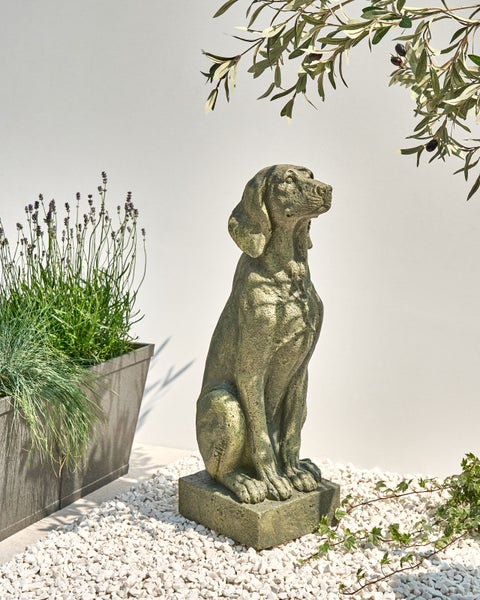 Gartenfigur NAIROBI Hund Grün
