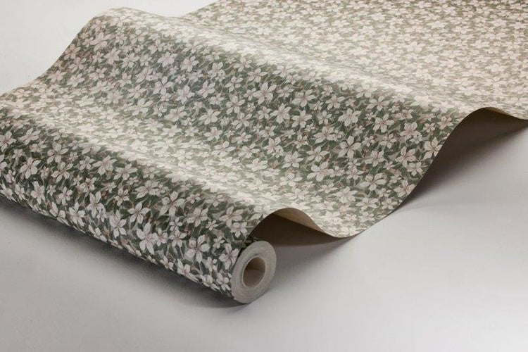 Borastapeter Tapete Blumenmuster Grün - 53 cm x 10.05 m - 660920