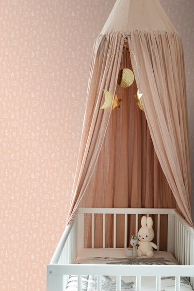 ESTAhome Tapete Blumenmuster Hellrosa - 53 cm x 10.05 m - 139752