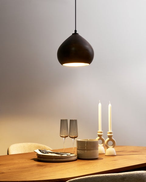 Hängeleuchte SANYATI Mango Holz Dunkelbraun