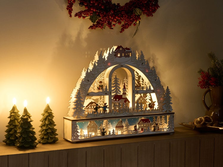 Weihnachtsdekoration LED NORSJO 36 cm Hellbraun