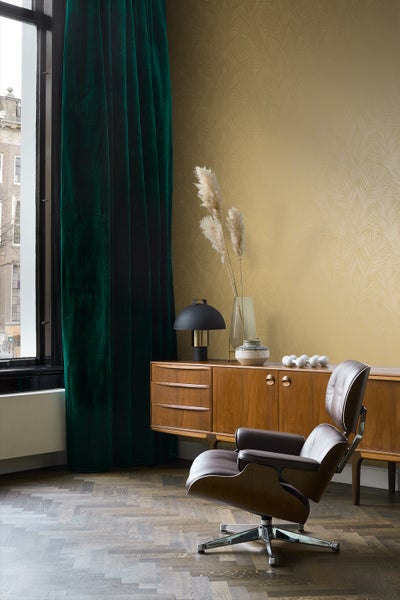 Origin Wallcoverings Tapete Palmblätter Ockergelb - 53 cm x 10.05 m - 347807