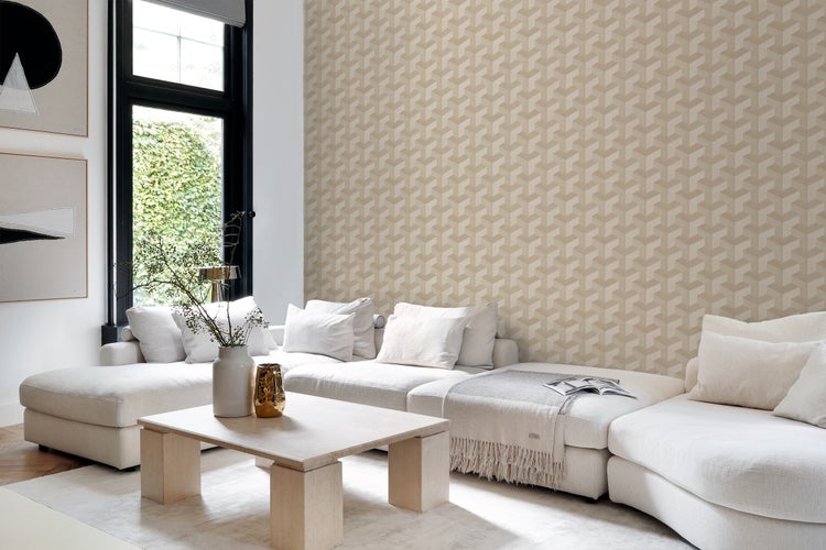 Origin Wallcoverings Tapete 3D-Muster Beige - 50 x 900 cm - 348001