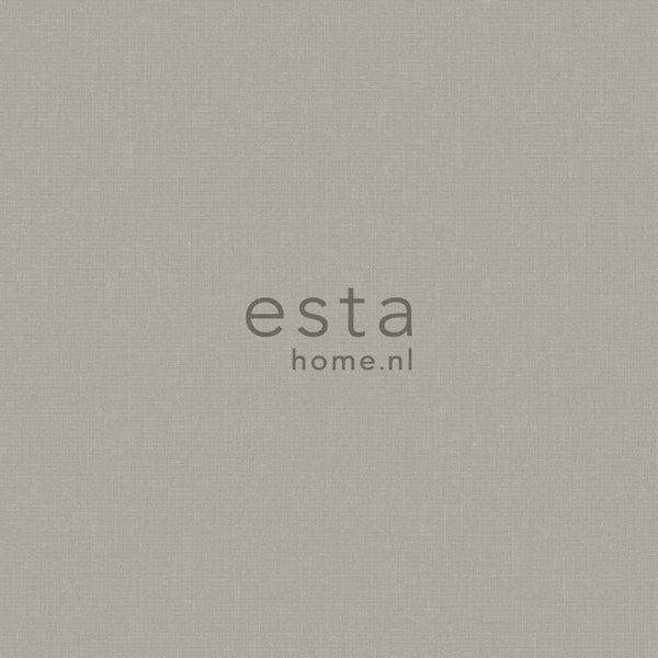 ESTAhome Tapete Leinen-Optik Taupe - 53 cm x 10.05 m - 127645