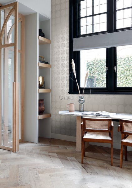 Origin Wallcoverings Tapete große verwitterte Kugeln Taupe - 53 cm x 10.05 m - 347608
