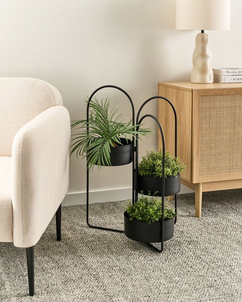 Pflanzenständer COLUTENA Metall 56 cm Schwarz