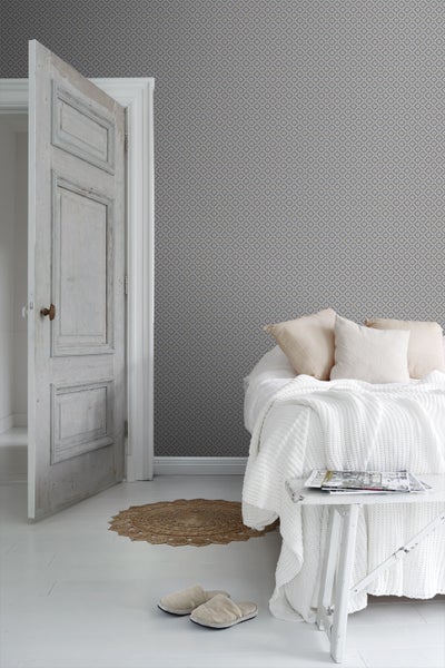 Borastapeter Tapete Fliesenmuster Graublau - 53 cm x 10.05 m - 660576
