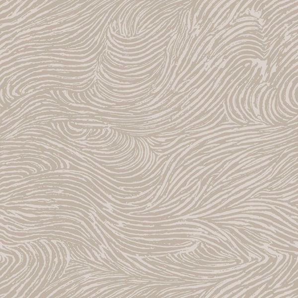 ESTAhome Tapete 3d Wellenförmige Linien Taupe - 50 x 900 cm - 139661
