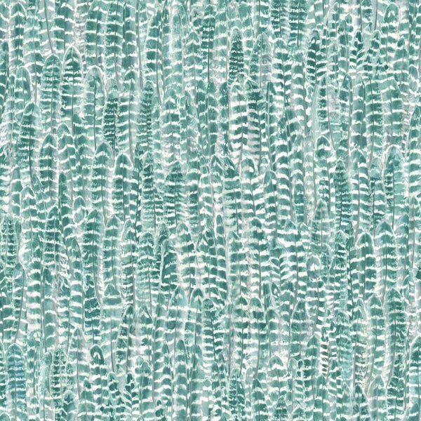 Origin Wallcoverings Tapete Federn Lagunengrün - 53 cm x 10.05 m - 347396