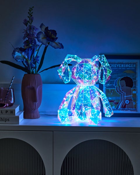 Dekorative Hasenfigur mit Beleuchtung für den Innenbereich