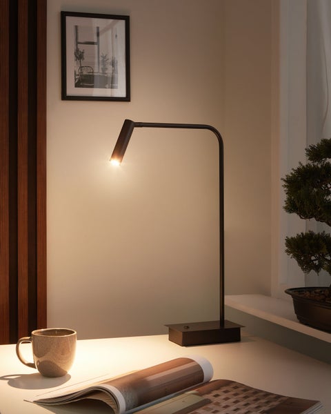 LED Schreibtischlampe LAWSON verstellbar Metall Schwarz