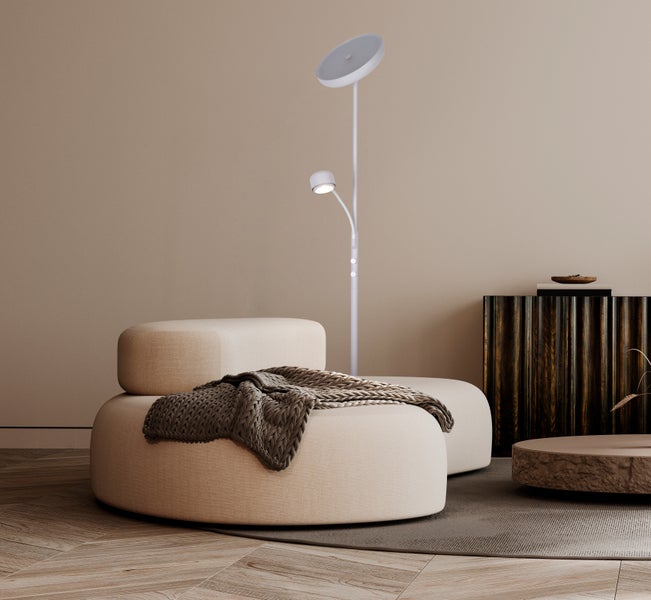 Stehleuchte mit Leselampe