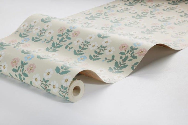 Borastapeter Tapete Blumen Beige - 53 cm x 10.05 m - 660568