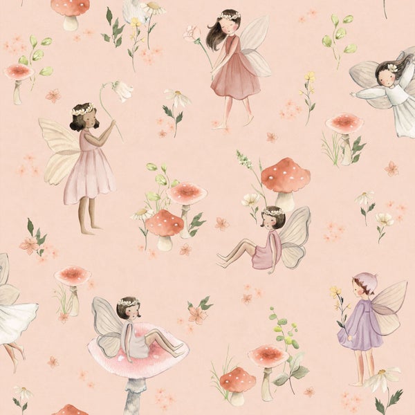 ESTAhome Tapete Elfen Rosa - 50 x 900 cm - 131341