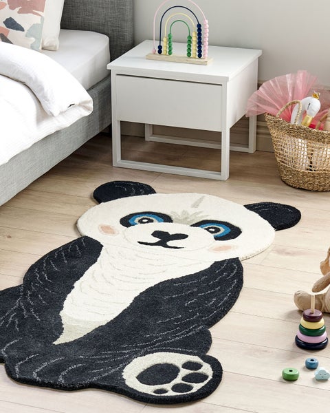 Kinderteppich JINGJING Weiß 100 x 160 cm Wolle