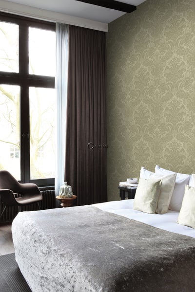 Origin Wallcoverings Tapete Ornamente Khaki - 53 cm x 10.05 m - 347035