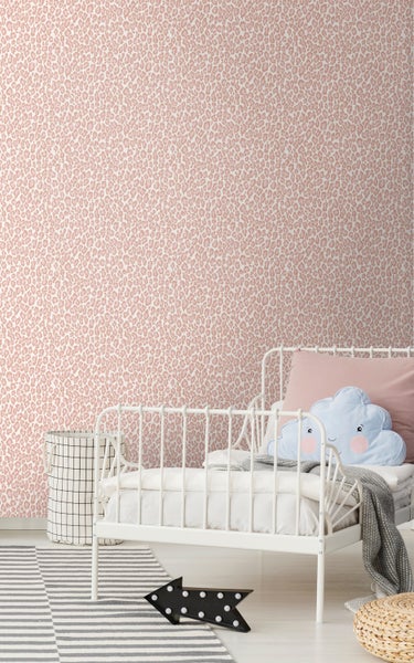 Walls4You Tapete Leopardenmuster Rosa - 0,53 x 10,05 m - 935282