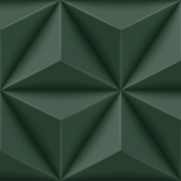 Origin Wallcoverings Tapete 3D-Muster Dunkelgrün - 53 cm x 10.05 m - 347818