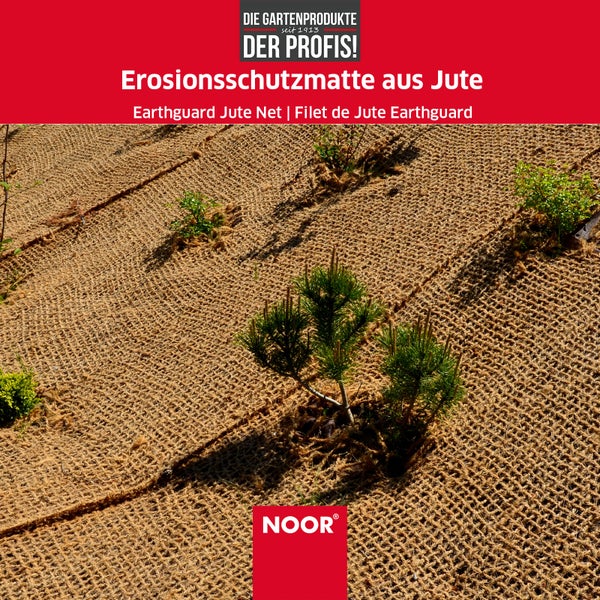 Erosionsschutzmatte JUTE - 250g/m² - 1,22x50 m - Böschungsmatte für Gartenarbeit - biologisch abbaubar und chemikalienfrei