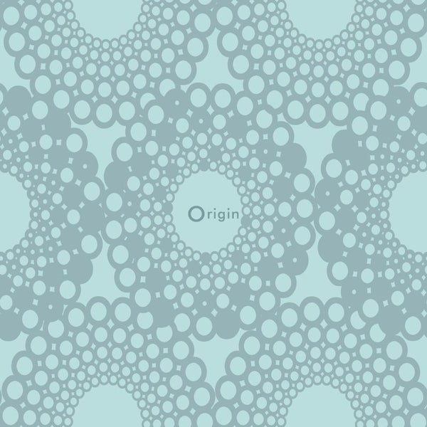 Origin Wallcoverings Tapete grafische Form Eisblau - 53 cm x 10.05 m - 345938