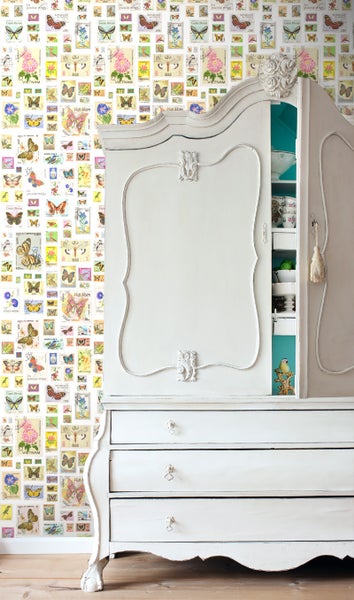 ESTAhome XXL-Vliestapete Briefmarken Mehrfarbig - 50 x 900 cm - 158109