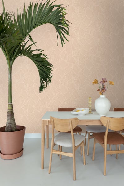 ESTAhome Tapete Blätter Sandbeige - 50 x 900 cm - 130932
