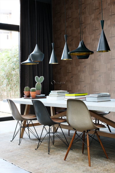 Origin Wallcoverings Tapete industrielle Wellplatten aus Metall 3D Rostbraun - 53 cm x 10.05 m - 347616