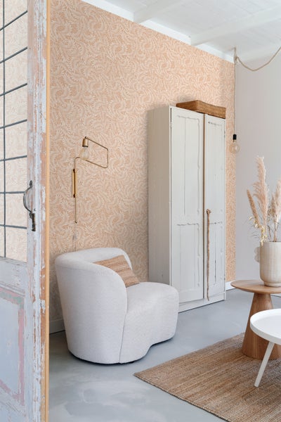 ESTAhome Tapete Blätter Terrakotta - 50 x 900 cm - 131141