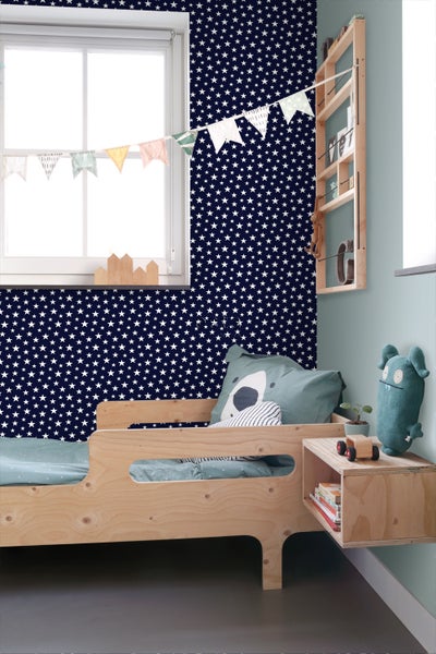 ESTAhome Tapete kleine Sterne Dunkelblau - 53 cm x 10.05 m - 138730
