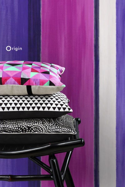 Origin Wallcoverings Tapete Streifen Rosa und Lila - 53 cm x 10.05 m - 346928