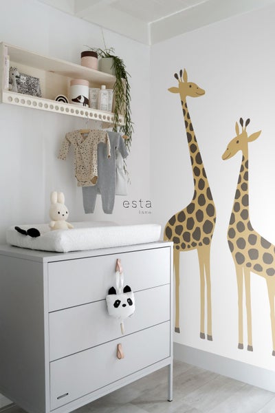 ESTAhome Fototapete Giraffen Beige - 139,5 x 270 cm - 155801