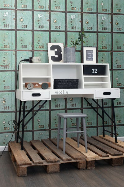 ESTAhome XXL-Vliestapete Briefkästen Meeresgrün - 46,5 cm x 8,37 m - 158204
