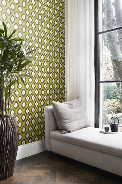 Origin Wallcoverings Tapete Ikat-Motiv Ockergelb - 53 cm x 10.05 m - 346921