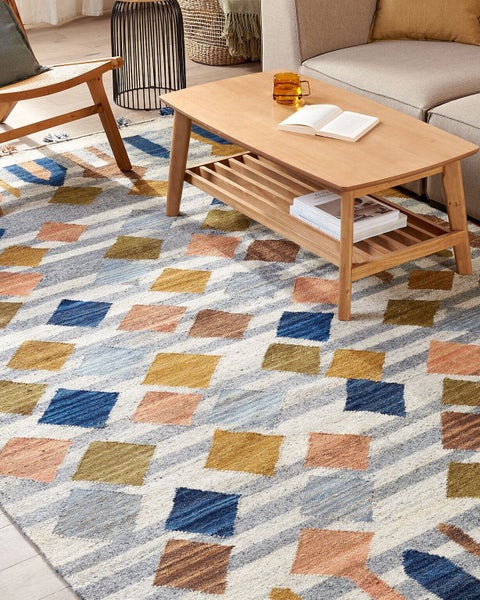 Teppich KASAKH Bunt 200 x 300 cm Wolle Kelim