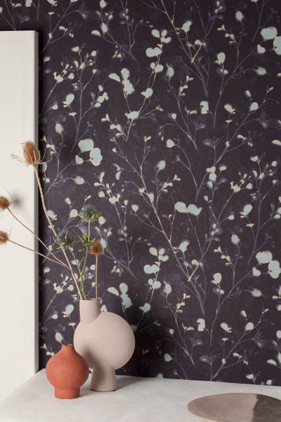 Masureel Tapete Blumen Schwarz - 53 cm x 10.05 m - 631980