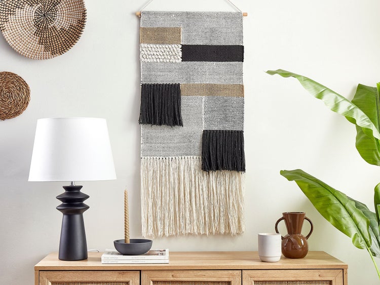 Wandbehang HANGU Baumwolle 114 cm Beige