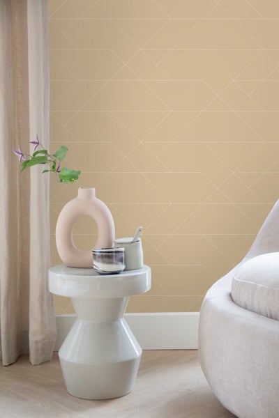 ESTAhome Tapete grafische Linien Beigebraun - 50 x 900 cm - 139774
