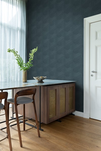 Origin Wallcoverings Tapete 3D-Muster Dunkelblau - 50 x 900 cm - 347946