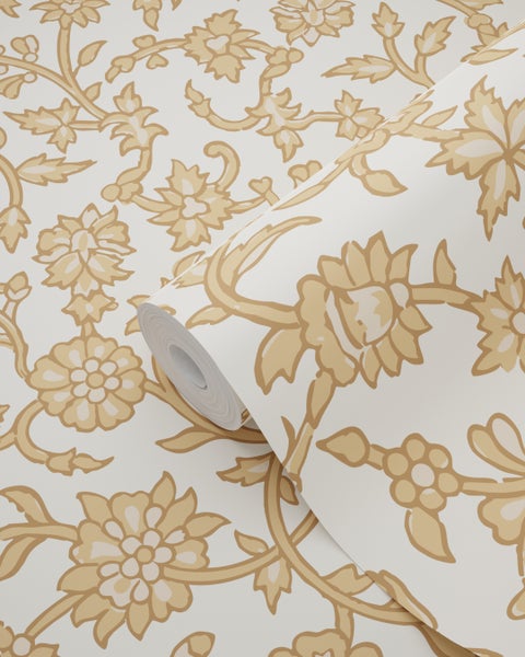 ESTAhome Tapete Blumenmuster Braun - 50 x 900 cm - 131520