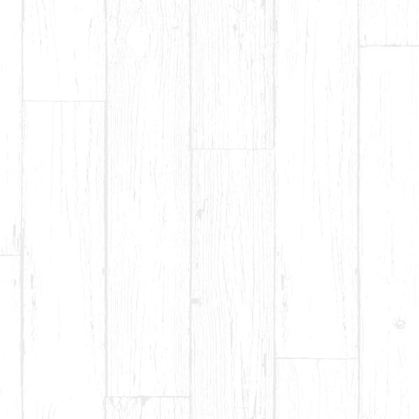 Origin Wallcoverings Tapete Holz-optik Weiß und Silber - 53 cm x 10.05 m - 347541