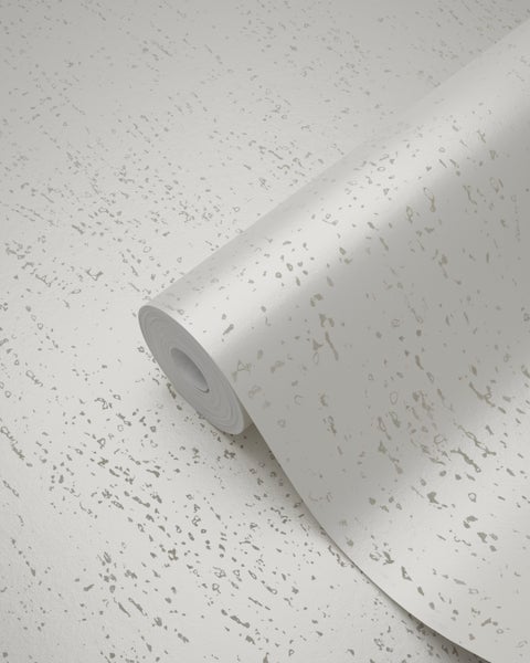 Origin Wallcoverings Tapete Metall-Optik Crême-Weiß - 53 cm x 10.05 m - 347610