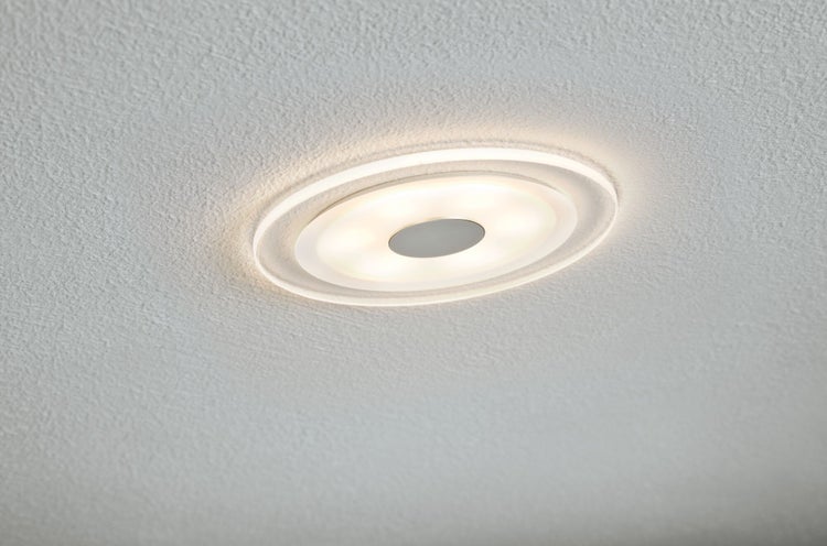 Premium LED Einbauleuchte Whirl Basisset rund 120mm 3x4,9W 3x180lm 230V dimmbar 3000K Alu gedreht, Satin