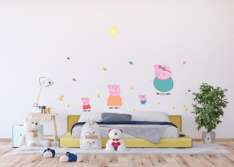 Sanders und Sanders Wandtattoo Peppa Wutz Multicolor - 85 x 65 cm - 601359