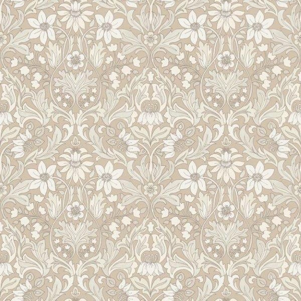 Borastapeter Tapete Blumenmuster im Jugendstil Beige - 53 cm x 10.05 m - 660945