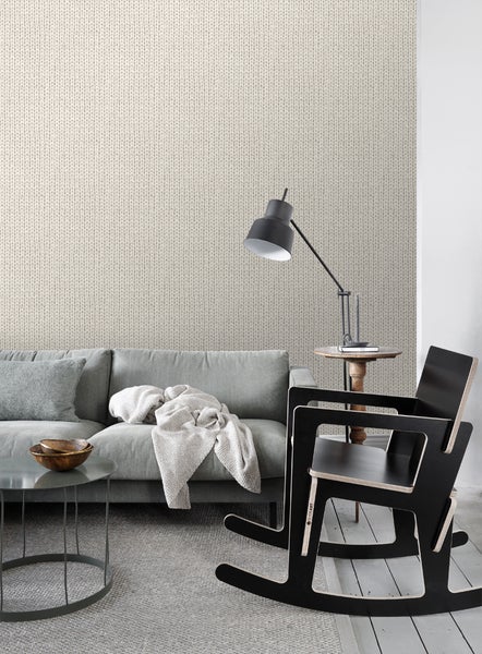 ESTAhome Tapete Strickmuster Beige - 53 cm x 10.05 m - 137720