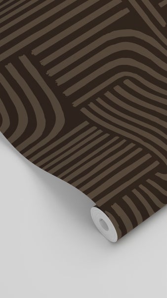 ESTAhome Tapete 3D-Muster Dunkelbraun - 50 x 900 cm - 139940